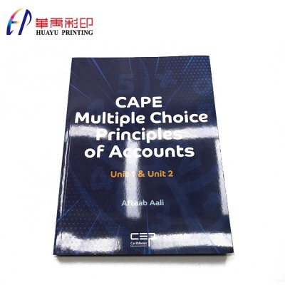 Customized china print thick softcover textbook printing book on demand