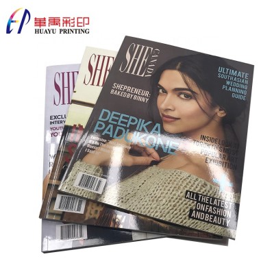 Custom fashion a3 a4 a5 softcover art advertising magazine printing