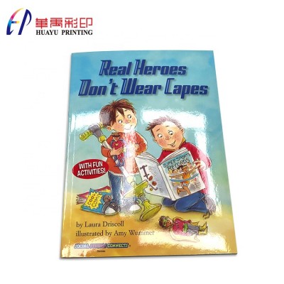 Customized top quality full color children softcover novel journal book printing